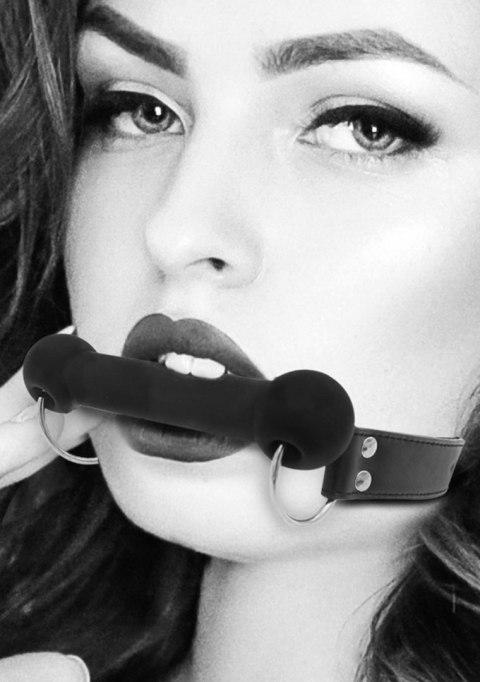 Silicone Bit Gag - With Adjustable Bonded Leather Straps Silicone Bit Gag - With Adjustable Bonded Leather Straps