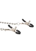 Velcro Collar With Nipple Clamps - With Adjustable Straps Velcro Collar With Nipple Clamps - With Adjustable Straps