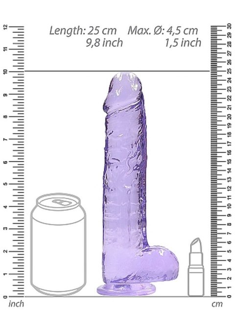 9" / 23 cm Realistic Dildo With Balls - Purple 9" / 23 cm Realistic Dildo With Balls - Purple